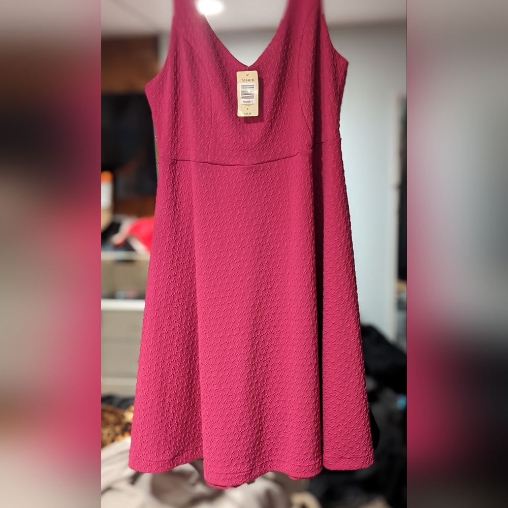 NWT pink Torrid skater tank dress sz 0